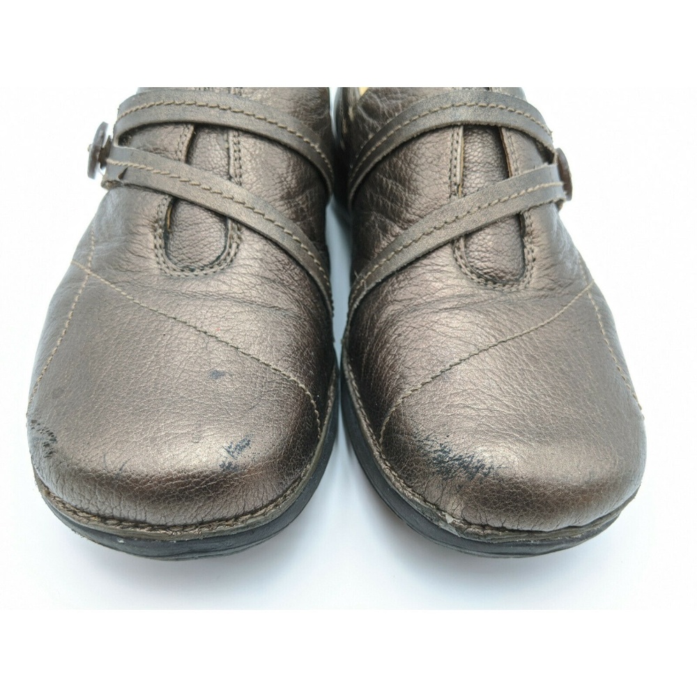 Clarks Unstructured Bronze Metallic Clog Flats - image 6